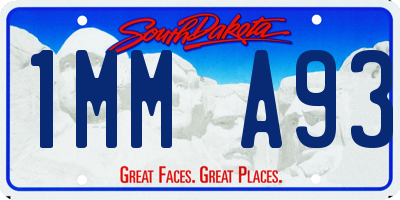 SD license plate 1MMA93