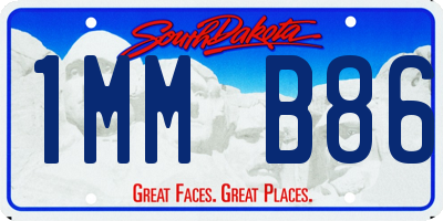 SD license plate 1MMB86
