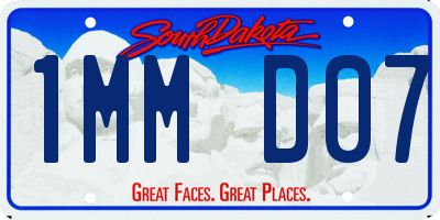 SD license plate 1MMD07