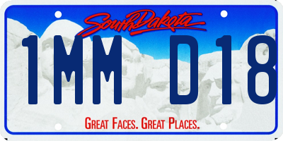 SD license plate 1MMD18