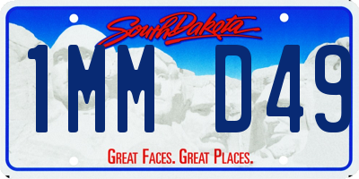 SD license plate 1MMD49
