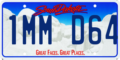 SD license plate 1MMD64