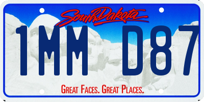 SD license plate 1MMD87