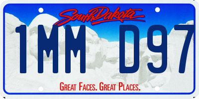 SD license plate 1MMD97