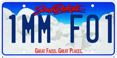 SD license plate 1MMF01
