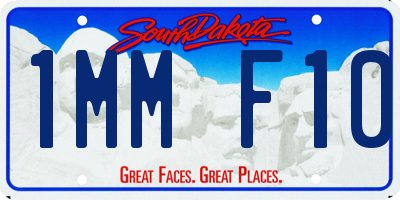 SD license plate 1MMF10