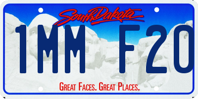 SD license plate 1MMF20