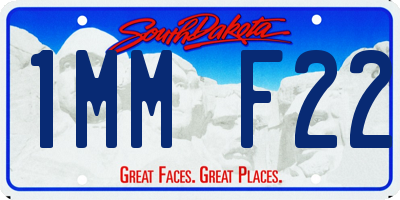 SD license plate 1MMF22