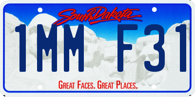 SD license plate 1MMF31