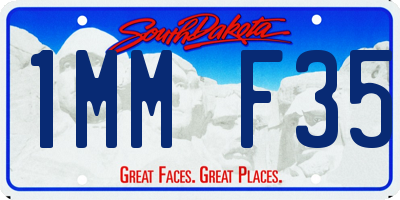 SD license plate 1MMF35