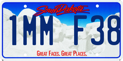 SD license plate 1MMF38