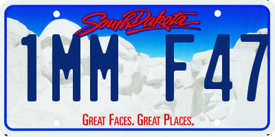 SD license plate 1MMF47