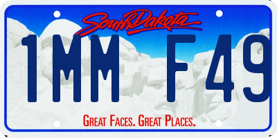 SD license plate 1MMF49
