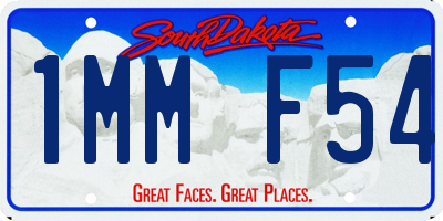 SD license plate 1MMF54