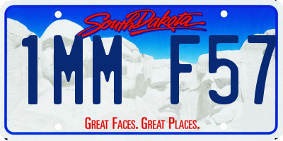 SD license plate 1MMF57