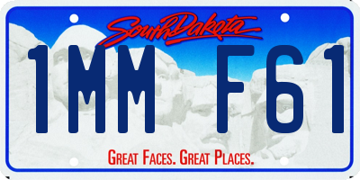 SD license plate 1MMF61