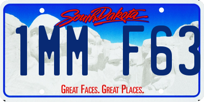 SD license plate 1MMF63