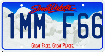 SD license plate 1MMF66