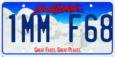 SD license plate 1MMF68