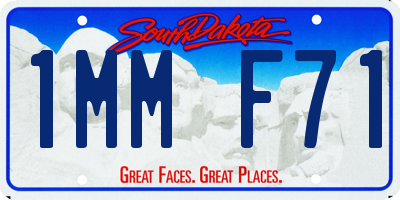 SD license plate 1MMF71