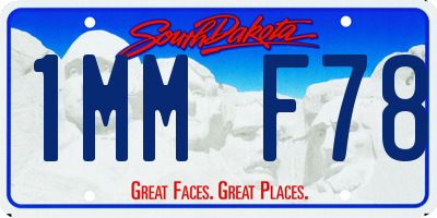 SD license plate 1MMF78