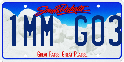 SD license plate 1MMG03