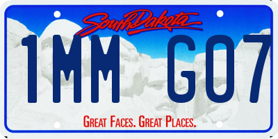 SD license plate 1MMG07