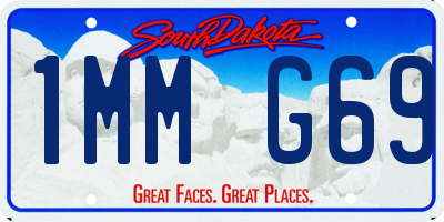 SD license plate 1MMG69