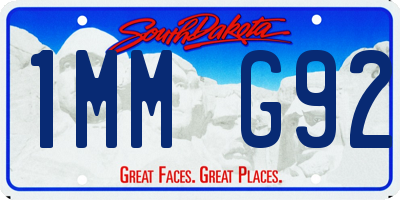 SD license plate 1MMG92