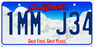 SD license plate 1MMJ34