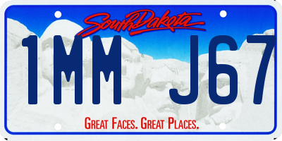 SD license plate 1MMJ67