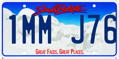 SD license plate 1MMJ76