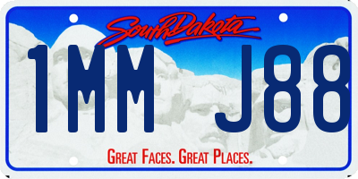SD license plate 1MMJ88
