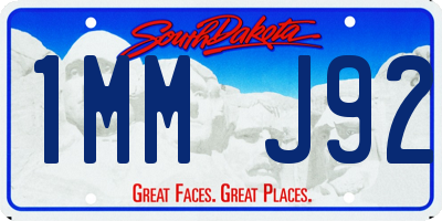 SD license plate 1MMJ92