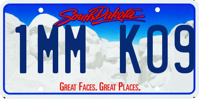 SD license plate 1MMK09