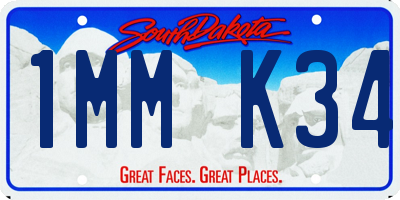 SD license plate 1MMK34