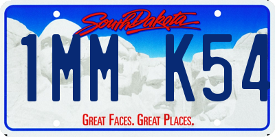 SD license plate 1MMK54