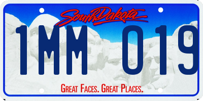 SD license plate 1MMO19