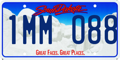 SD license plate 1MMO88