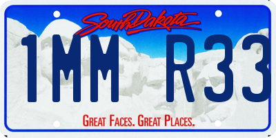 SD license plate 1MMR33