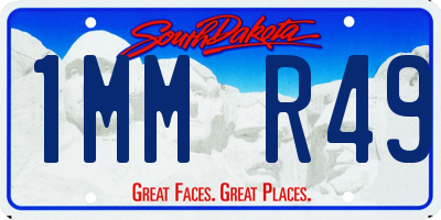 SD license plate 1MMR49
