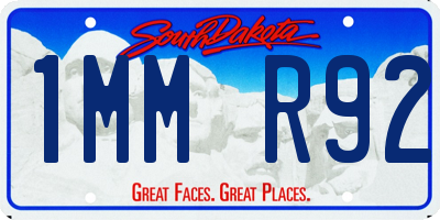 SD license plate 1MMR92
