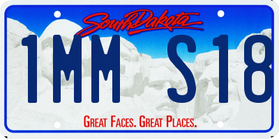 SD license plate 1MMS18