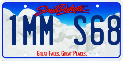 SD license plate 1MMS68
