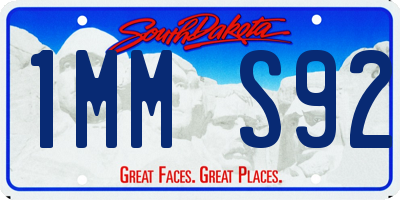 SD license plate 1MMS92
