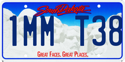 SD license plate 1MMT38