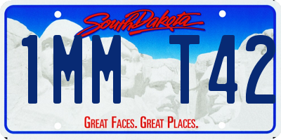 SD license plate 1MMT42