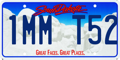 SD license plate 1MMT52