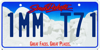 SD license plate 1MMT71