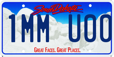 SD license plate 1MMU00